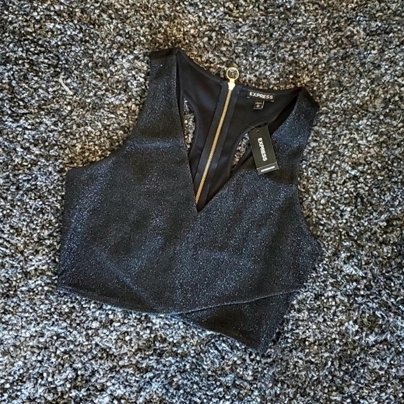 NWT Express | Sparkly Crop Top | Size XS - Picture 5 of 7